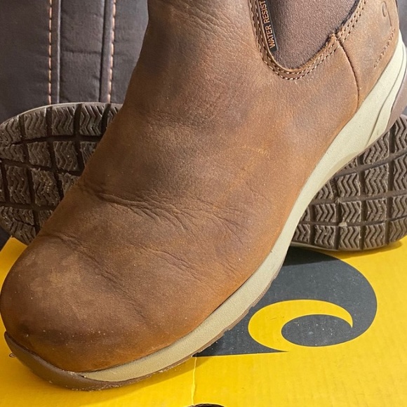 Carhartt, Brown Force 4 Inch Water Resistant Nano Composite Toe Shoe. Size: 9W - Picture 3 of 6